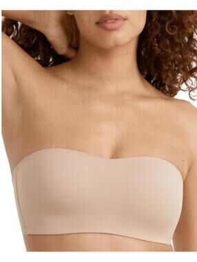 Warner’s Strapless Bra Medium Nude Bandeau Wireless Comfort Bra